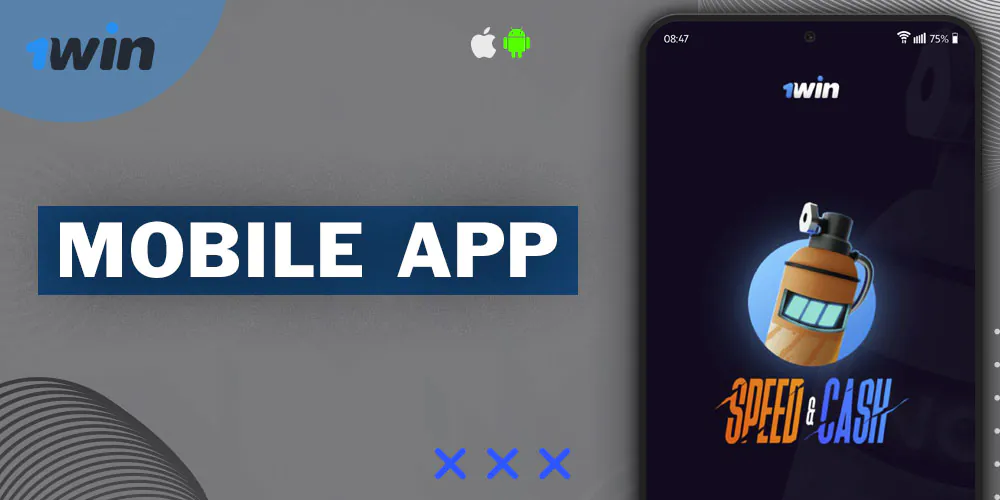 Play "Speed and Cash" in the 1Win mobile app.